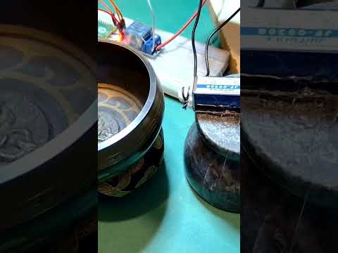 Raspberry pi pico strikes a Tibetan Ring Bowl #raspberrypipico #healingsound  #tibetanbowl