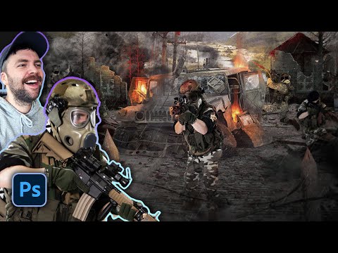 How To Design Metal Artwork With PHOTO MANIPULATION! - Photoshop Tutorial