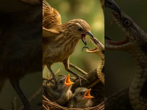 👉 "Mother Bird vs Snake 🐍🔥 Emotional Fight to Save Chicks | Nature's Real Battle"