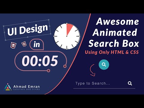 Awesome Animated Search Box | Using Only HTML & CSS | in 5 Minutes Tutorial