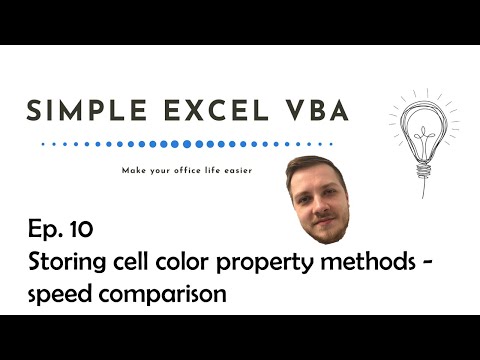 Store color property - array vs table speed comparison - Simple Excel VBA