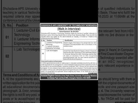 Required civil Lecturer