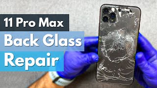 iPhone 11 Pro Max Broken Back Glass Repair (Without Opening The Device)