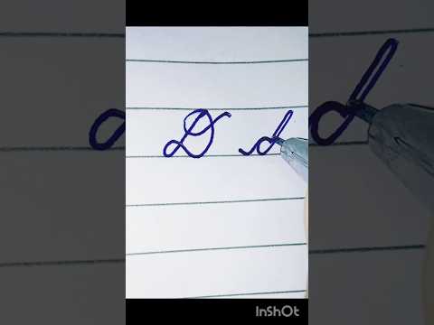capital letter small letter Dd in cursive🖊✍️ #cursive #cursivealphabets #cursivewriting #shorts