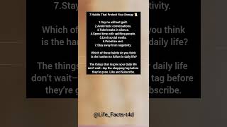 7 Habits That Protect Your Energy/Value Yourself/Change your life/Psychology facts#shorts