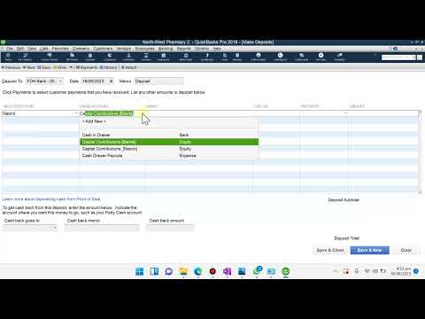 Recording Capital contributions to the business
