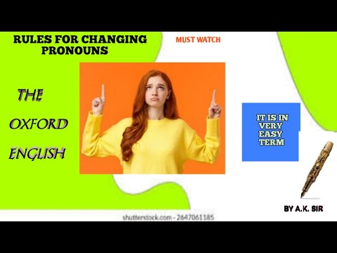 Rules for changing of pronouns