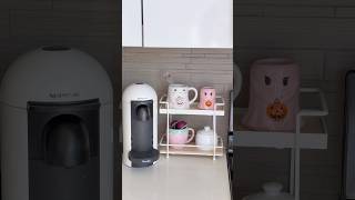 coffee bar refresh 💗🕯️ what do you think? #coffeebar #kitchendecor #halloween #coffee #coffeelover