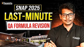 Last Minute QA Formula Revision for SNAP 2025 | Quick Quant Tricks & Shortcuts by Nikhil Sir