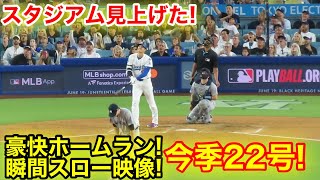 スタジアム見上げた！豪快22号ホームラン瞬間スロー映像！現地映像