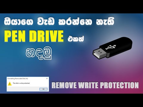 Pen Drive එක හදමු | Remove write protection
