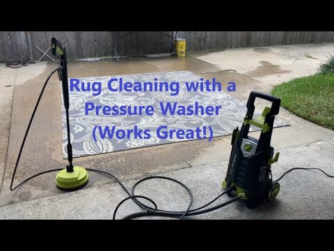 Cleaning Rug with a Pressure Washer (works!)