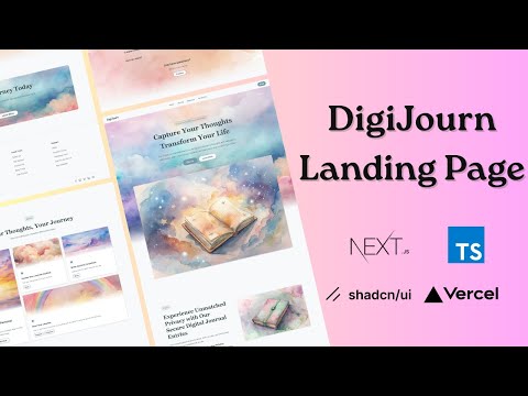 Digital Journal Landing Page | Next JS | TypeScript | Tailwind CSS | Shadcn UI | Cursor