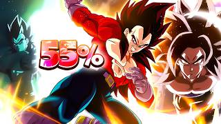 THE ULTIMATE GT FLEX!! LR INT SSJ4 Vegeta + SSJ4 Goku 55% First Look | Dragon Ball Z Dokkan Battle