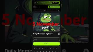Meme lab daily chiper code today 5 November #memes #chipercode #airdrop #youtubeshorts