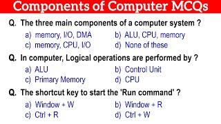 Components of Computer MCQs | Computer Basics