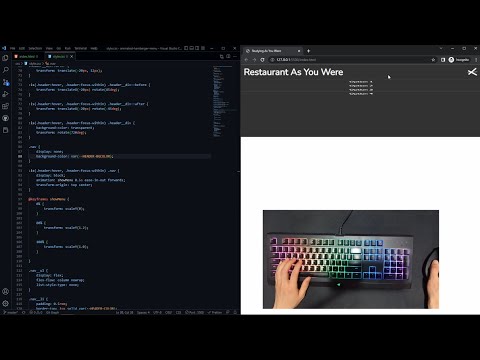 How to create an animated hamburger menu using HTML & CSS