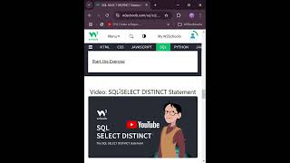 W3Schools for SQL Practice and learning