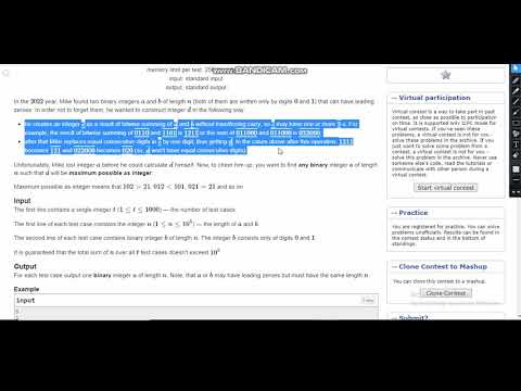 A. Puzzle From the Future | codeforces round 696 | Solution