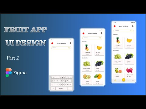 Fruit Selling App UI Design Part 2 | Grocery App UI Tutorial