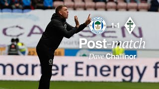 Dave Challinor Post-Match Interview - Wigan Athletic
