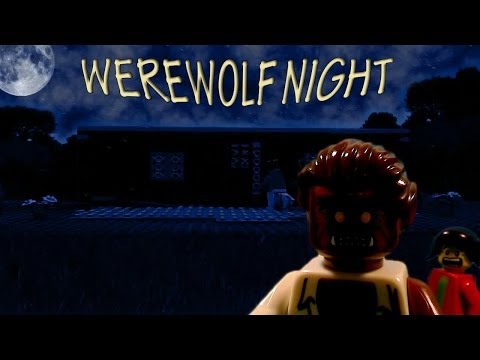 Lego werewolf hunting a girl