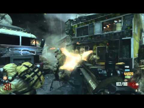 Black Ops 2 Zombies: Nuke Town Crazy round 30 4 player game