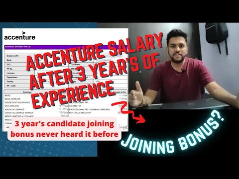 Accenture Salary Till 3 year's of experience | Switched in Accenture | Joining Bonus 😱