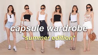 THE ULTIMATE SUMMER TRAVEL CAPSULE WARDROBE ☀️ 45 outfits with 15 pieces