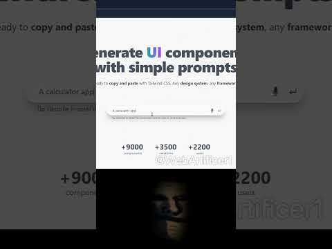 Generate UI components using prompt Shorts #shortvideo #shorts #short #viral #webdevelopment #ui