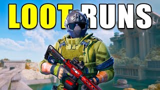 Loot Running in Red Armor