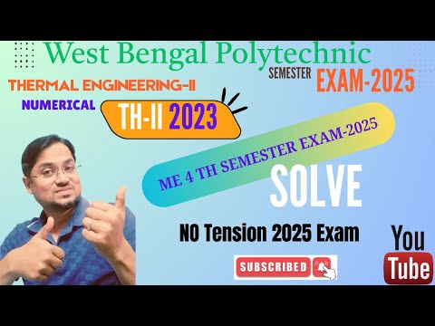 MECHANICAL 4TH SEMESTER EXAM PREPERATION, TH-II PROBLEM SOLVE,COMPRESSOR PROBLEM ,SEMESTER EXAM 2025