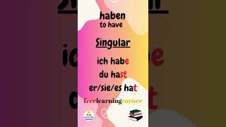 Conjugate irregular verb haben 🖤❤️💛  #tohave #present #freelearning #learngerman #deutsch #learning