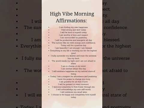 High Vibe morning affirmation #america #american #affirmations #manifestation #universe #reels