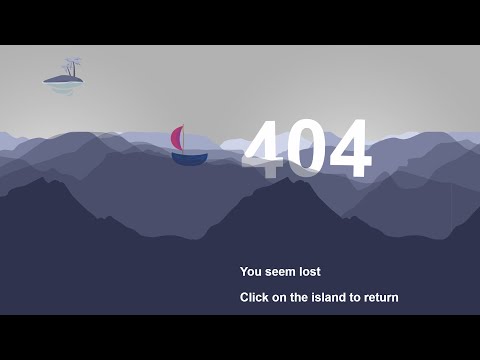 Error 404: Page Not Found With Parallax Effect On Mouse Movement (Boat On The Sea) (HTML, CSS & JS)
