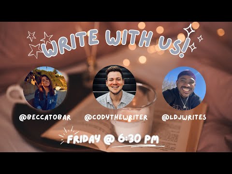 write with us! 💻 friday 8/9 @ 6:30 PM CDT