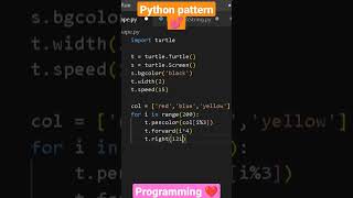 Cool shape in python #programming #codeworld #short #shorts #reels #video #status #code #coding #new