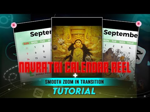 Navratri Calendar Reels Tutorials |How To Make Smooth Zoom In TransitionIn In Capcut| #instareeledit