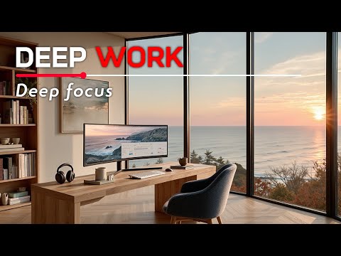 Deep Work Music for Laser Focus ~ Ocean Waves & Ambient Productivity Sounds