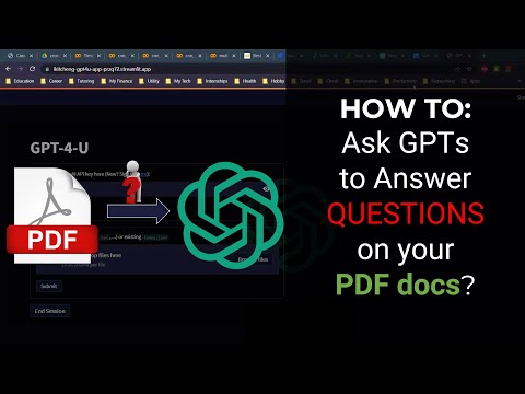 HOW TO: Ask GPTs to Answer Questions on your PDF docs?