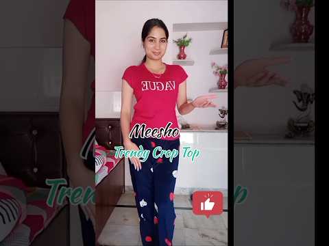 Trendy Crop Top/ Meesho Crop top#Meeshohaul #Shorts