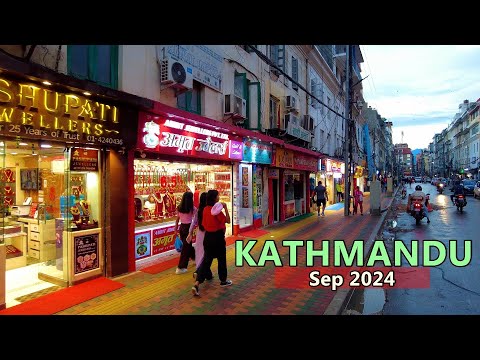 🇳🇵 Kathmandu Capital City Main Shopping Street Ride Sundhara - New Road Area 2024 🇳🇵 4K Nepal