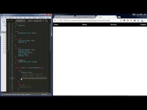 navbar menu using flexbox (CSS)