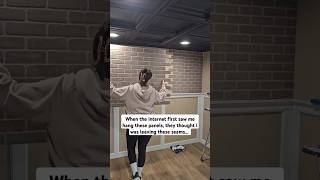 Brick accent wall #diy #accentwall #diyprojects #brick #brickwall #fauxbrick