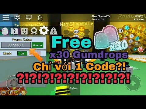 ROBLOX | Code nhận x30 Gumdrops trong game Bee Swarm Simulator?! | Nam ChannelTV