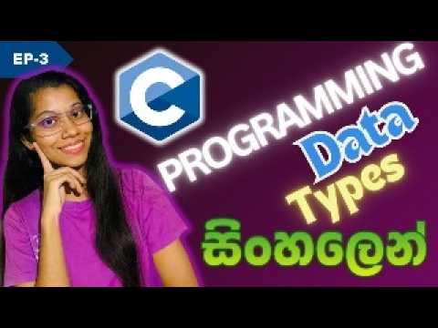 C Programming in Sinhala Episode 3  -  Data Types Explained Essential Knowledge for Coders