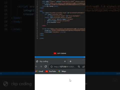 How to create an According with Bootstrap 5 #shorts #coding