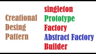 Patrones de diseño - 01 Creacionales Singleton - Prototype - Factory - Abstract Factory y Builder.