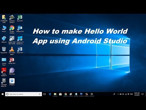 how to make hello world app using android studio