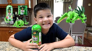 CALEB Opens ROBO ALIVE DINO DNA with MOM!